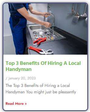 Blog describing the benefits of hiring a local handyman
